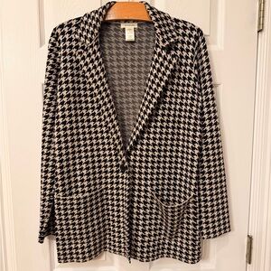 Max Studio Houndstooth Knit Blazer